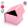 Custom Logo Texture Pattern Paper Ring Gift Box Magnetic Jewelry Box with Velvet Foam