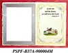 19x13 cm. Religious glass photo frame with polyresin figurine & bible verses