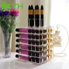 Custom cosmetic rotating acrylic display stand holder spinning lipstick tower