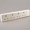 WK 4-Gang 13A UK Type Power Strip Extension Socket with Neon without Cable