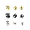 Custom Size Brass Decorative Silver Black Gold Rivet Double Cap Rivet Stud for Leather Craft Bag Shoe Handbag