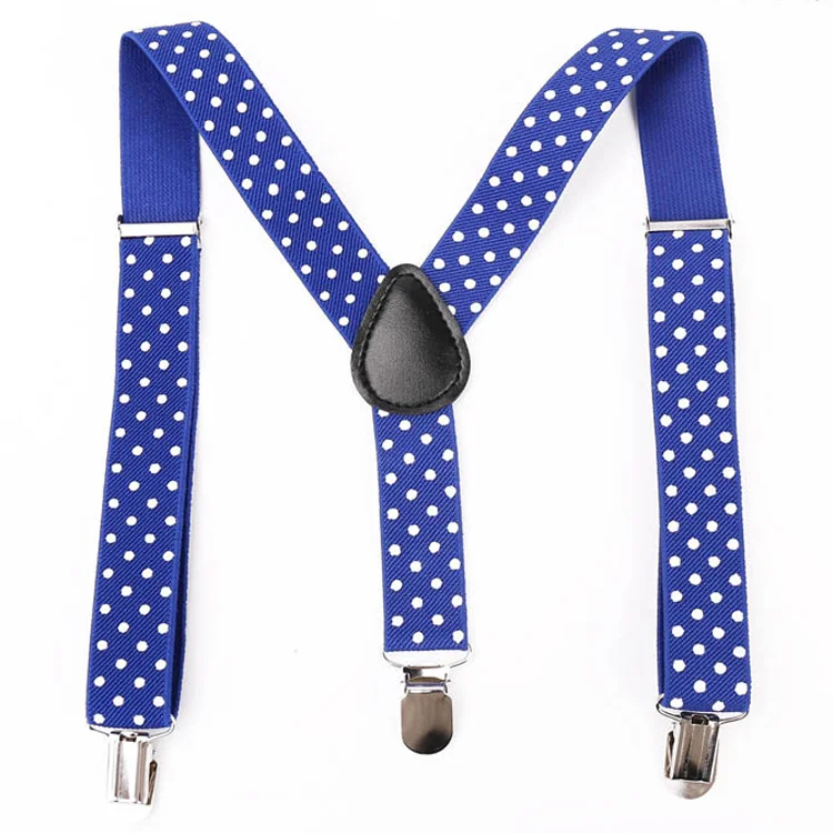 Delicate multicolor multipurpose men and kids polka dots adjustable stripe suspender for suit