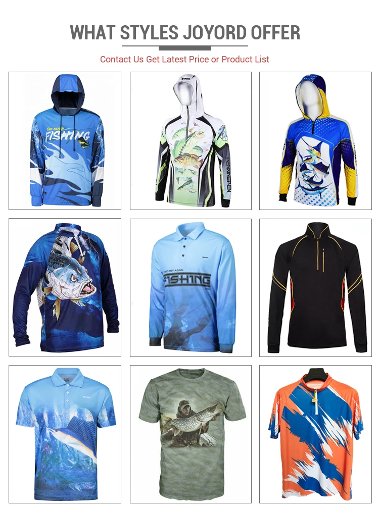 Wholesale Moisture-Wicking Sublimation Latest Design Fishing Jersey