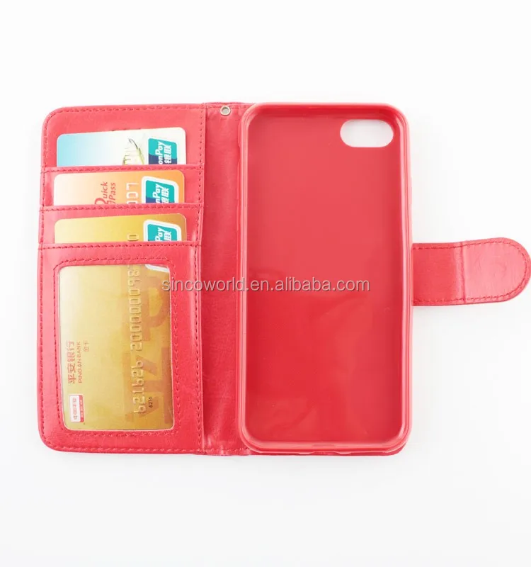 PU leather phone case with tpu holder