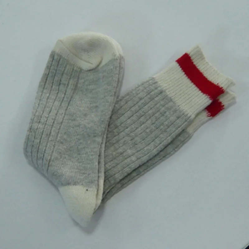 Custom Design Canada Men Thick Red Stripe Cotton Socks Dark Grey Buy Red Stripe Cotton Socks