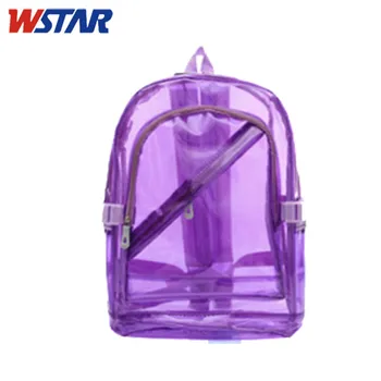 clear backpack rainbow straps