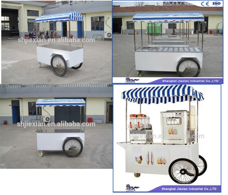 JX-IC160 Shanghai Jiexian hot dog cart price hot dog carts trailer 