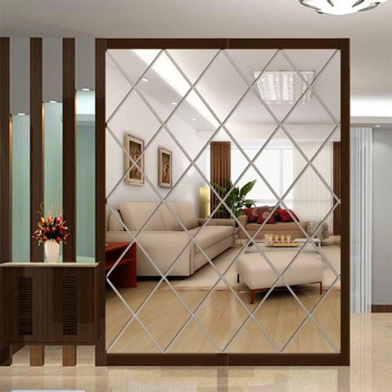 Customized Design Decorative Diamond Shape Mirror Wall - Buy Designer ...