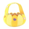 hot sale hight quality new product promotion holiday gift handicraft felt handmade yellow easter basket for easter