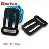 Factory custom color 25*20mm plastic tri gilde 3 way buckle for backpack