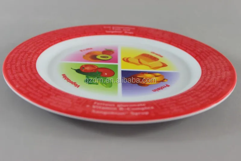 Custom Print 8"Melamine Food Dinner Plate