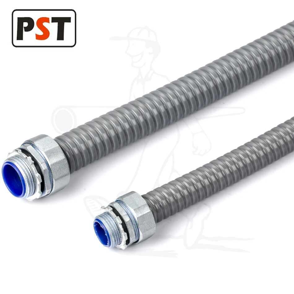Black Pvc Coated Metal Flexible Conduit Flexible Corrugated Pvc Conduit 