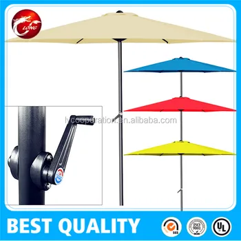 8 Ft Patio Umbrella Aluminum Crank Tilt Deck Sunshade Cover Outdoor 8 Ft Patio Umbrella Aluminum Crank Tilt Deck Sunshade Cover Outdoor Yard Beach