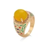 14836 Xuping best selling Fashion delineate gemstone jewelry Turkish yellow 18k gold women engagement ring