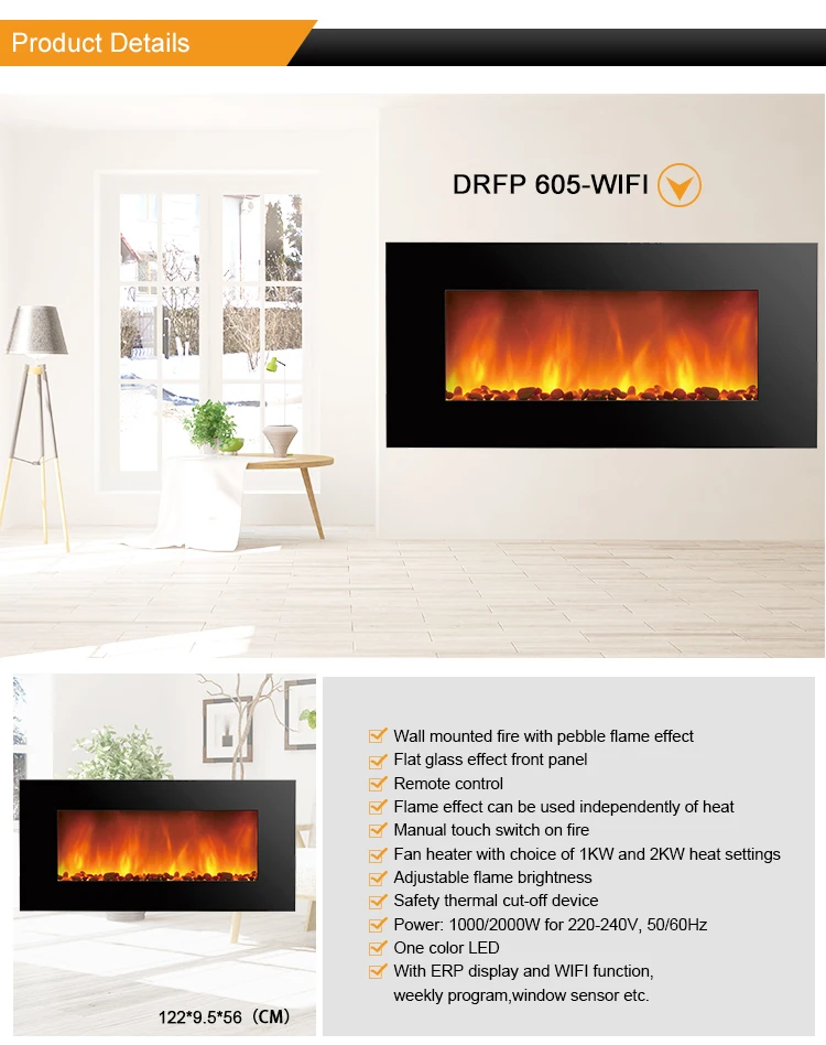 Office In Wall Wall Mounted Large Room Fireplace Space Electric