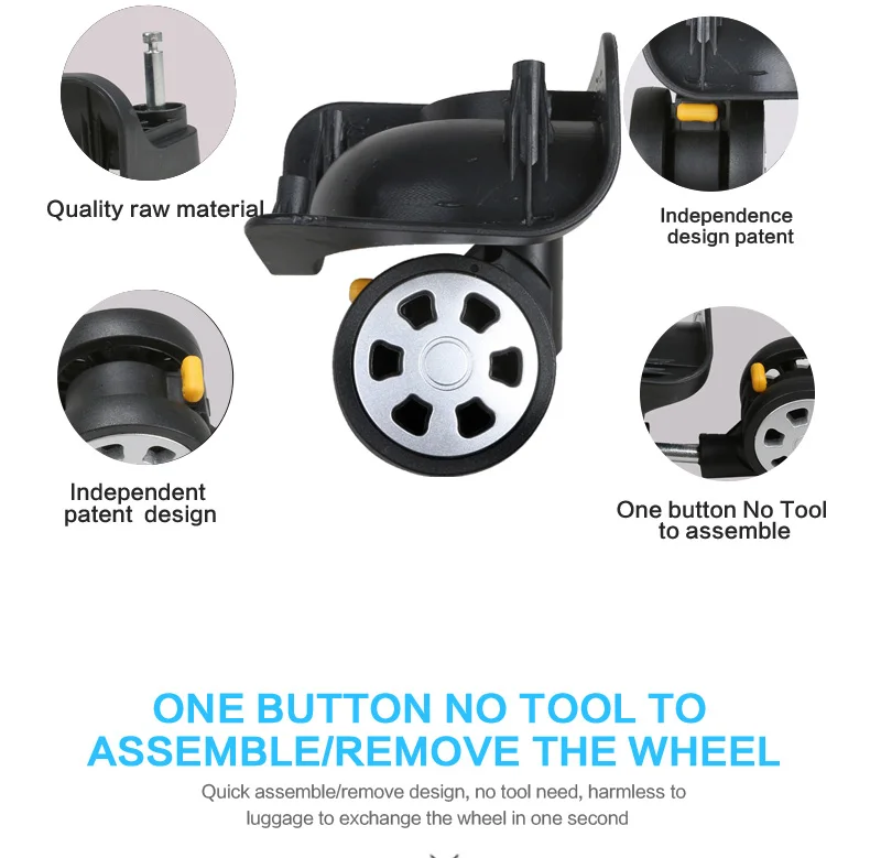 detachable suitcase wheels