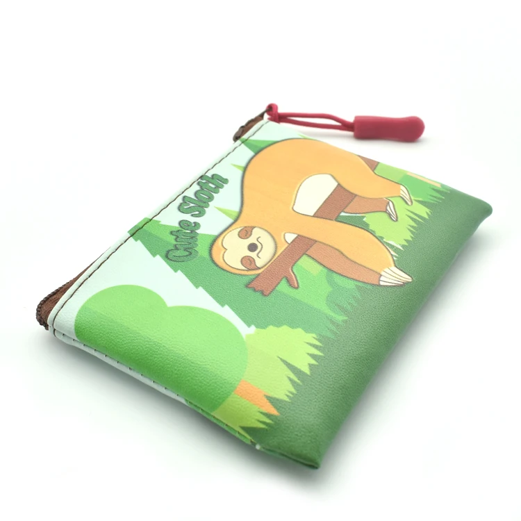 Printed Mini Women Wallets Bags PU Zipper Change Coin Purse