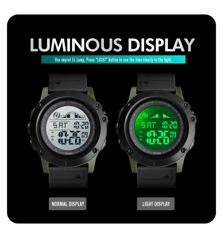 SKMEI 1476 yeni moda saatı relojes dijital açık hava spor saati erkekler askeri su geçirmez izle