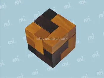 cube puzzle game wooden