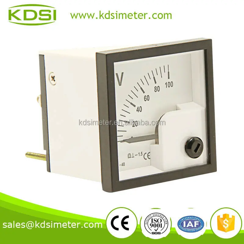 Kdsi 48*48 Dc 100v Electrical Measuring Instrument Analog Voltmeter