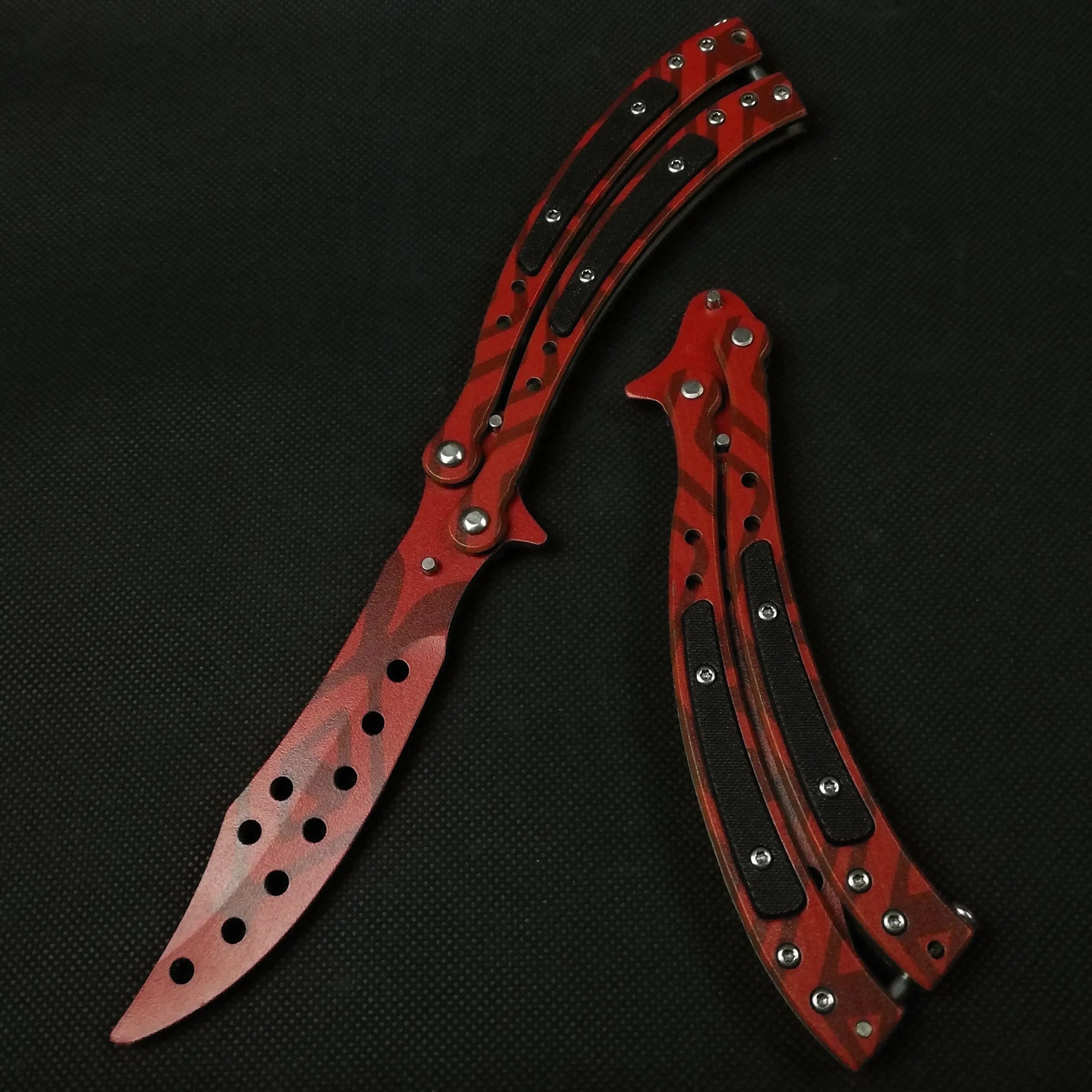 1.0. P.S 9" CSGO IRL Butterfly Training Knife, Practice Knife, No Edge...