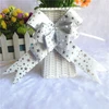 Plastic ribbon dots shape printed butterfly wrap bow for gift baskets