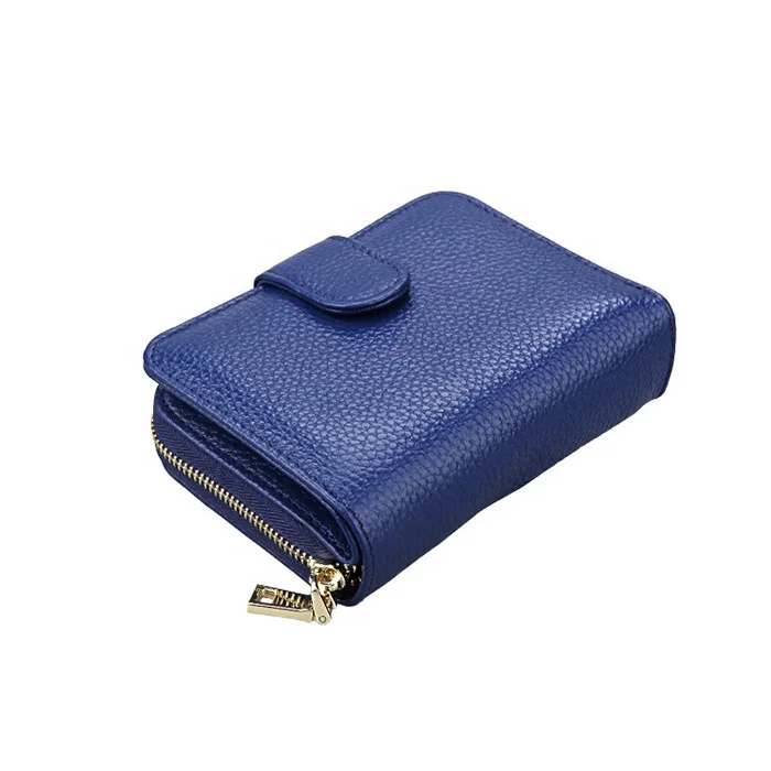 Women Hot Sell Top Layer Cowhide Wallet With Driving Licence Slots Short Zip Card Holder.jpg