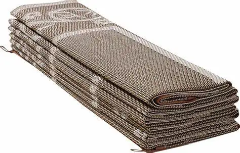 Rolled Woven Plastic Pp Portable Camping Mat/rug/carpet Picnic Mat