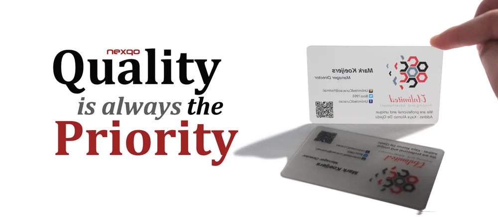 pvc transparent card