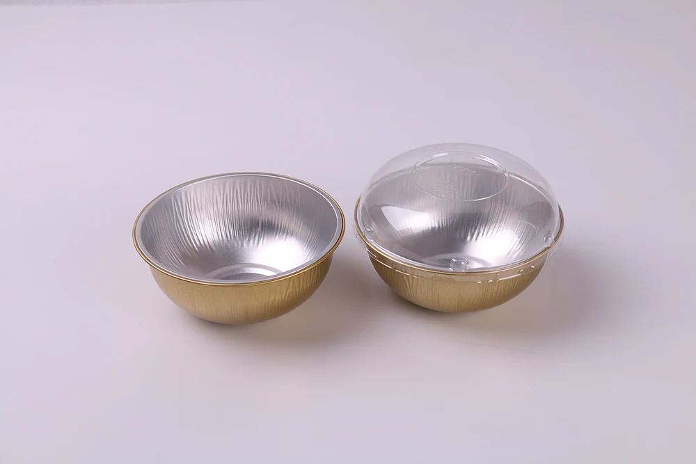 Wholesale Colorful Round Smooth Wall Aluminum Foil Bowl