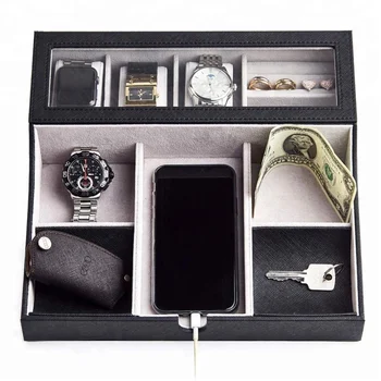 Tray Jewelry Keys Watch Nightstand Organizer For Perfect Life On