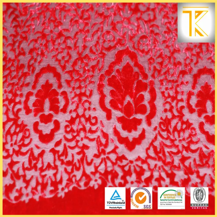 100% silk velvet fabric
