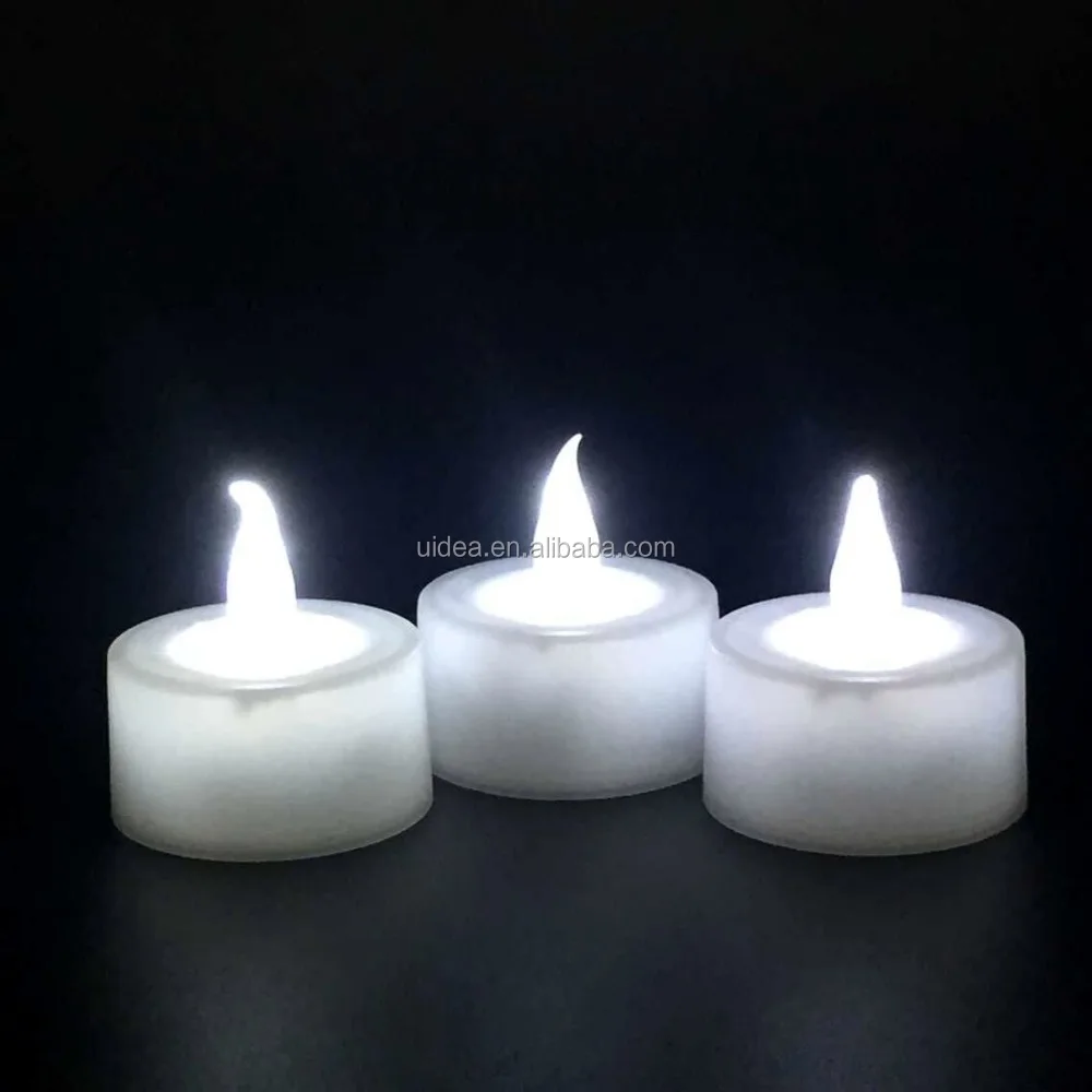 Long Lasting Battery Operate White Flicker LED Flamless Tealight Candle/LED Tealight with white light