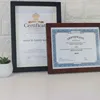 A4 Black High Quality Custom Soild Wood Wholesale Certificate picture Photo Frame