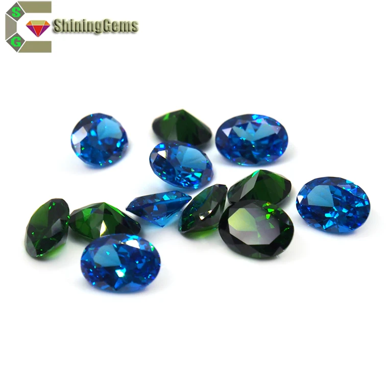 Cheap Price High Quality 8*10mm Dark Blue Loose Cz Gemstone Buy Loose