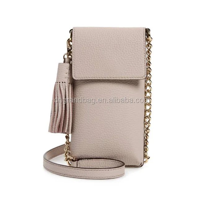 pebble leather phone crossbody wallet
