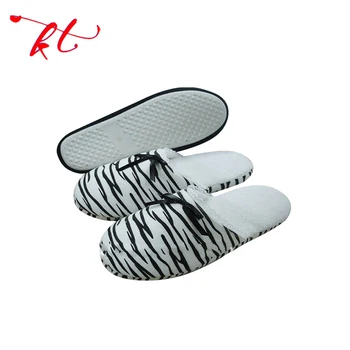 Cute Zebra Print Lady Bedroom Slipper Buy Ladies Bedroom Slippers Ladies Flat Slipper Soft Bedroom Slippers Product On Alibaba Com