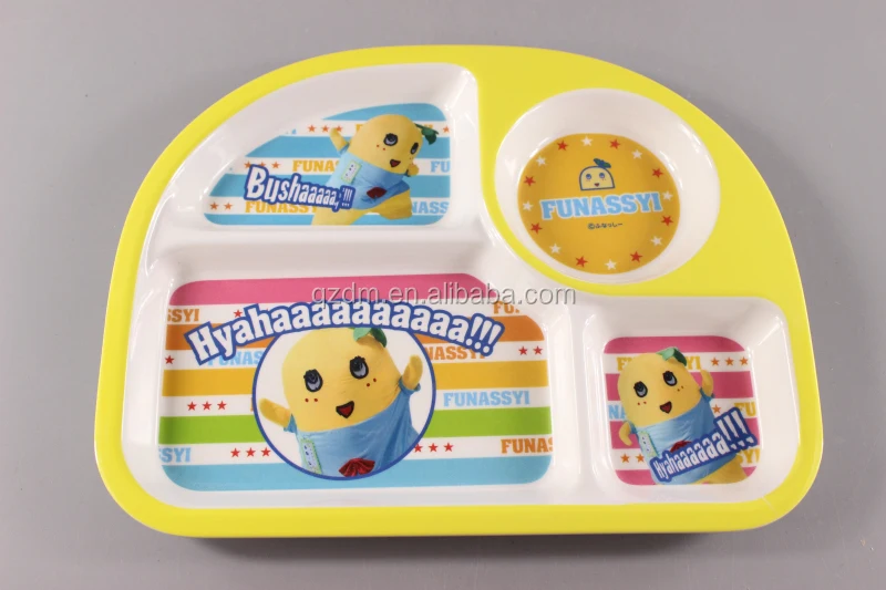 Melamine Infantil 4 divide Dinner Plate Food grade