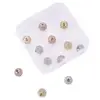 Clear Crystal Cubic Zirconia Pave Micro Setting Disco Ball Spacer Round Bracelet Connector Charms Beads
