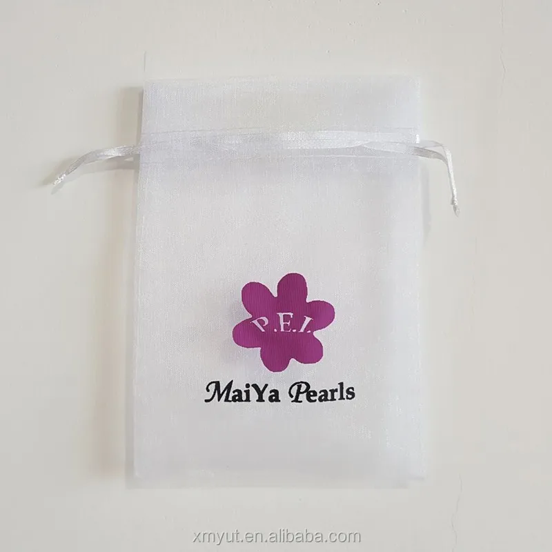 Organza Gift Bag Grey Color or Customized Acceptable Drawstring Recyclable Accept