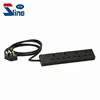 BS 1363 standard UK Mains Extension cable leads UK 3 pin plug to 4 Way Gang Socket Power Strip fused 13A 240V Black color
