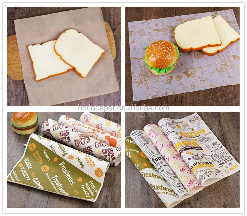 Customized Grease Proof Food Grade Paper/hamburger Wrapping Paper With ...