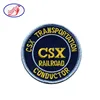 High quality custom logo Csx Railroad Transportation Conducto embroidery patch