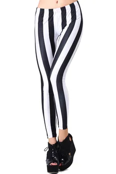 black white vertical striped pants
