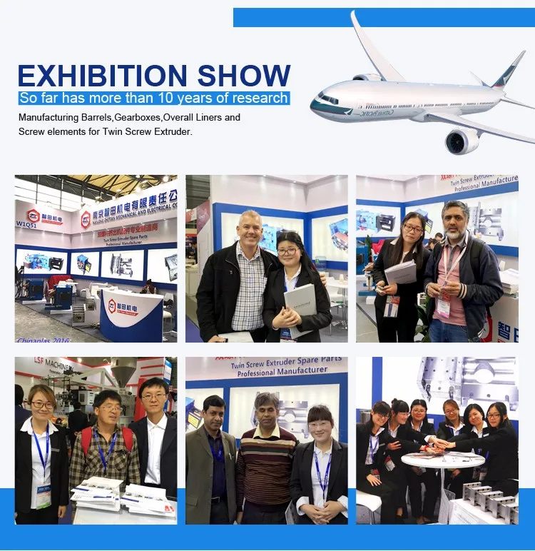 Durable Twin Screw Extruder Barrel with 38crMoAl 45# Material and 134mm Hole Diameter for Glass Fiber Compounds ISO9001 Certified