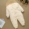 CYFOREVER hot sale winter jumpsuit baby overalls with silk wadding