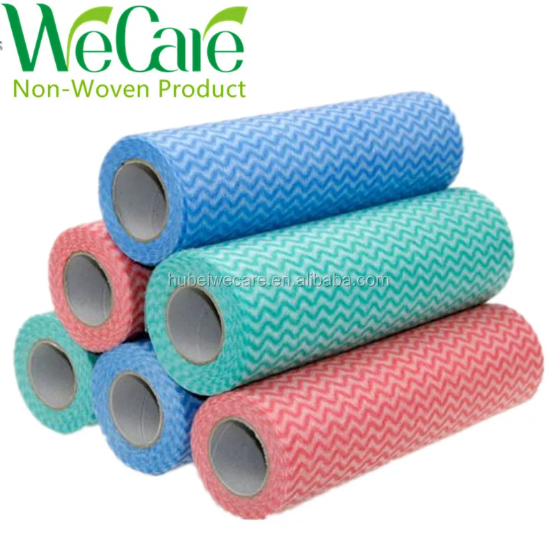Disposable Spunlace Non Woven Cleaning Cloth Roll Oil Absorbent Household/kitchen Cleaning Cloth