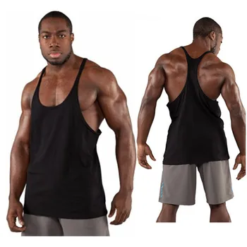 Y Back Tank Tops For Men 100% Cotton Bodybuilding Stringer - Buy Y Back ...