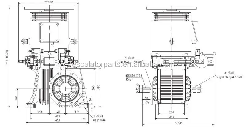 Ft125 7 5 Traction Motor Escalator Spare Parts For Escalator Buy