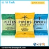 Custom printed foil lined crisps packaging with easy tear